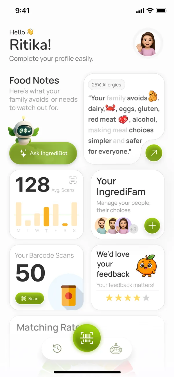 IngrediCheck app screen