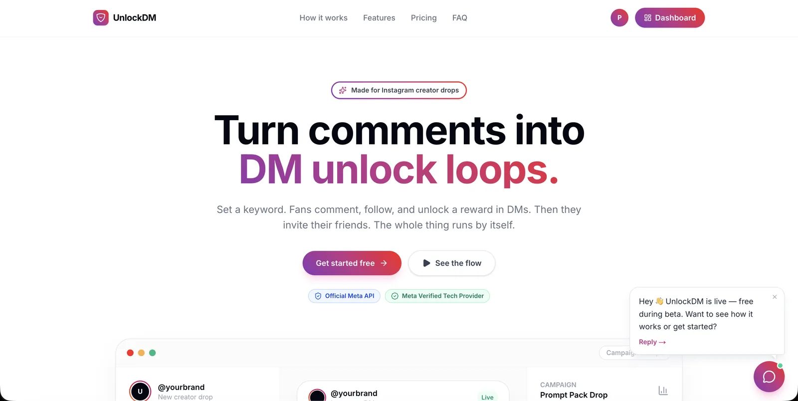 UnlockDM website