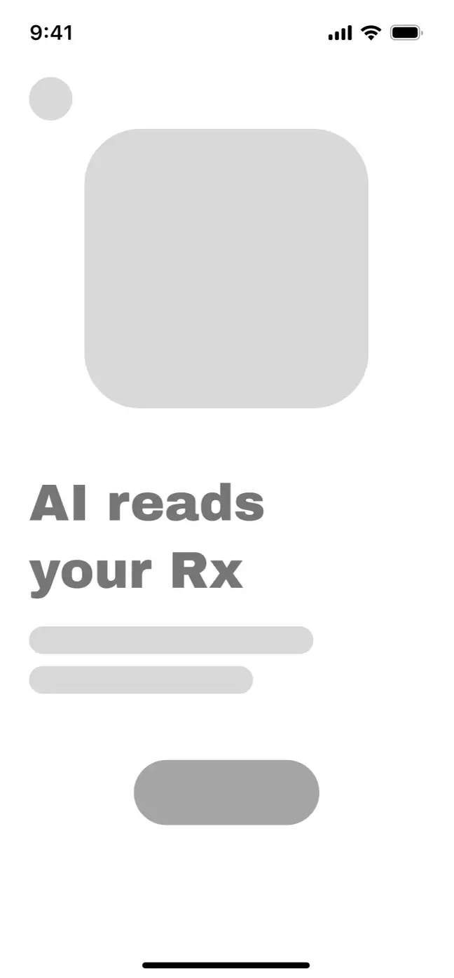 MedLogsRx wireframe screenshot