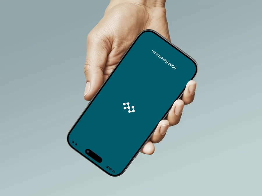 Soap Note AI app held in hand